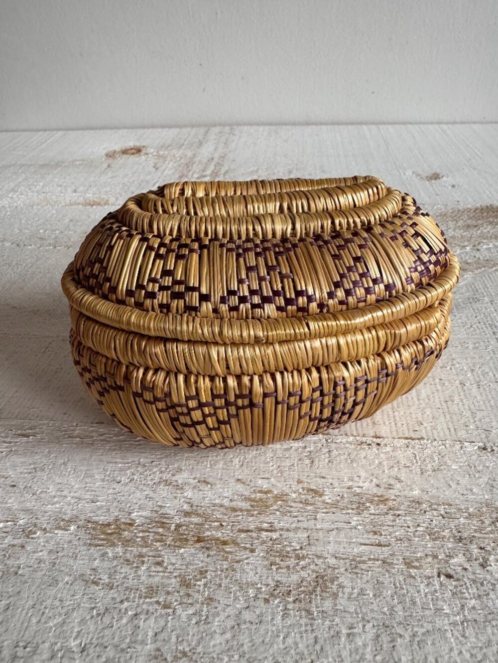 Woven Tight Woven Coil Basket with Lid